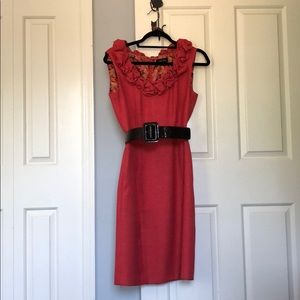 Coral sleeveless Tahari dress size 6